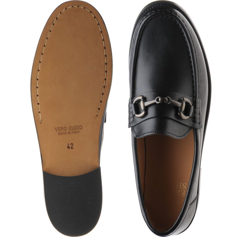 Product image for Herring Maestro mens loafers in black calf (second)