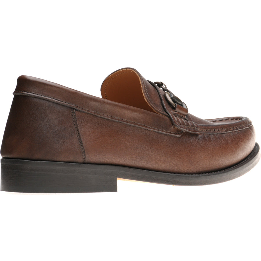 Product image for Herring Maestro mens loafers in dark brown calf (second)
