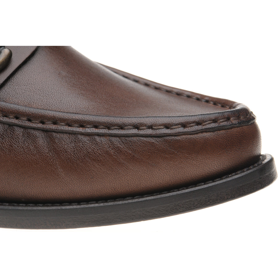 Product image for Herring Maestro mens loafers in dark brown calf (second)