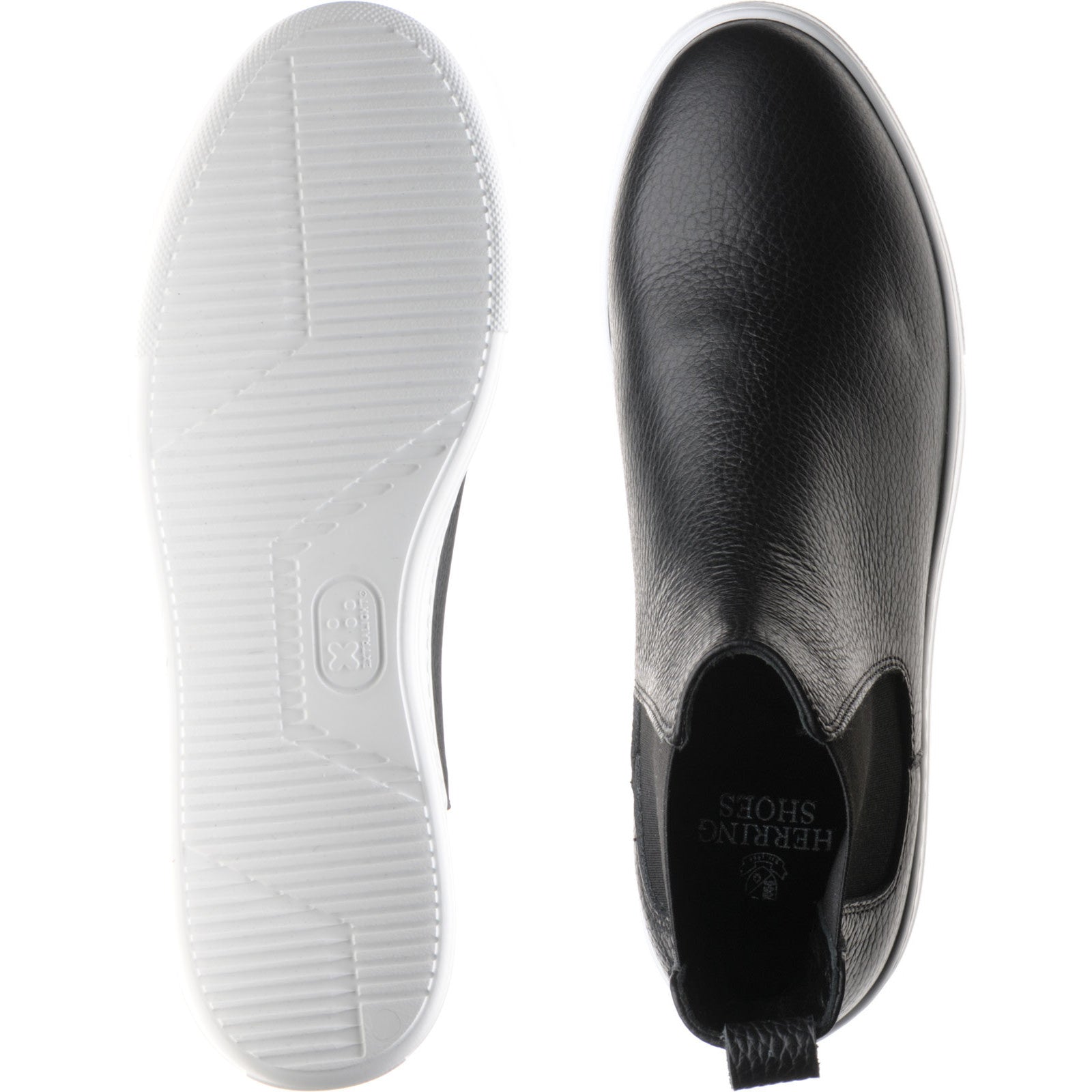 Product image for Herring Maggiore ladies rubber-soled Chelsea boots in black grain