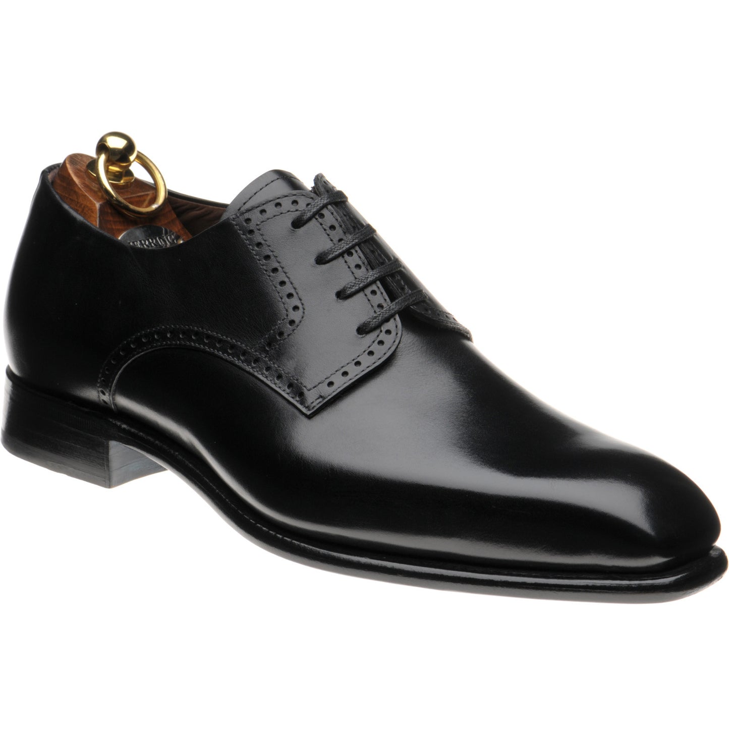 Product image for Herring Malborough mens Derby shoes in black calf