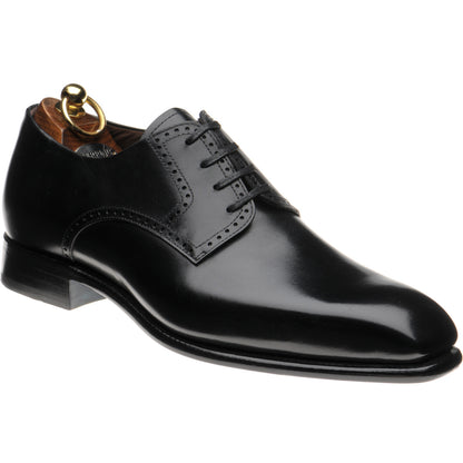 Product image for Herring Malborough mens Derby shoes in black calf