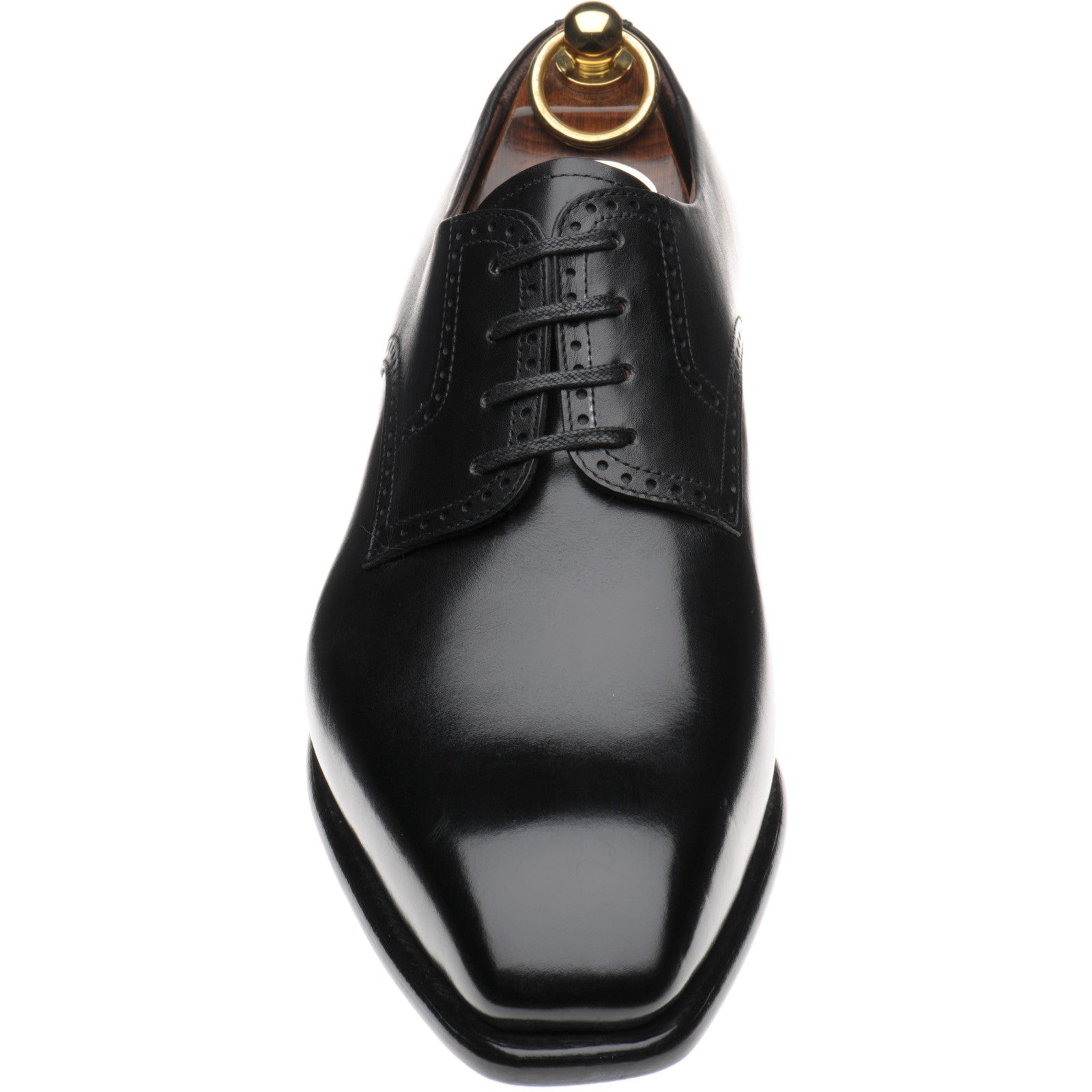 Product image for Herring Malborough mens Derby shoes in black calf