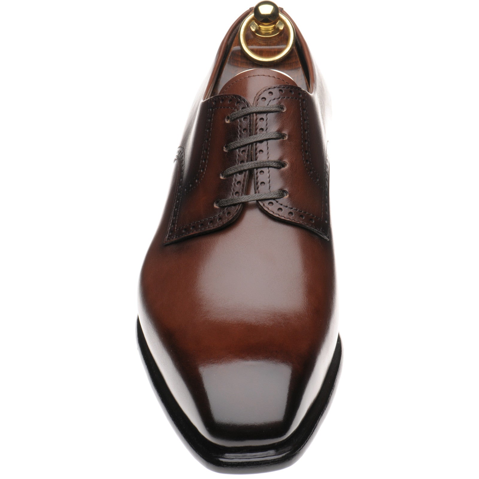 Product image for Herring Malborough mens Derby shoes in dark brown calf (second)