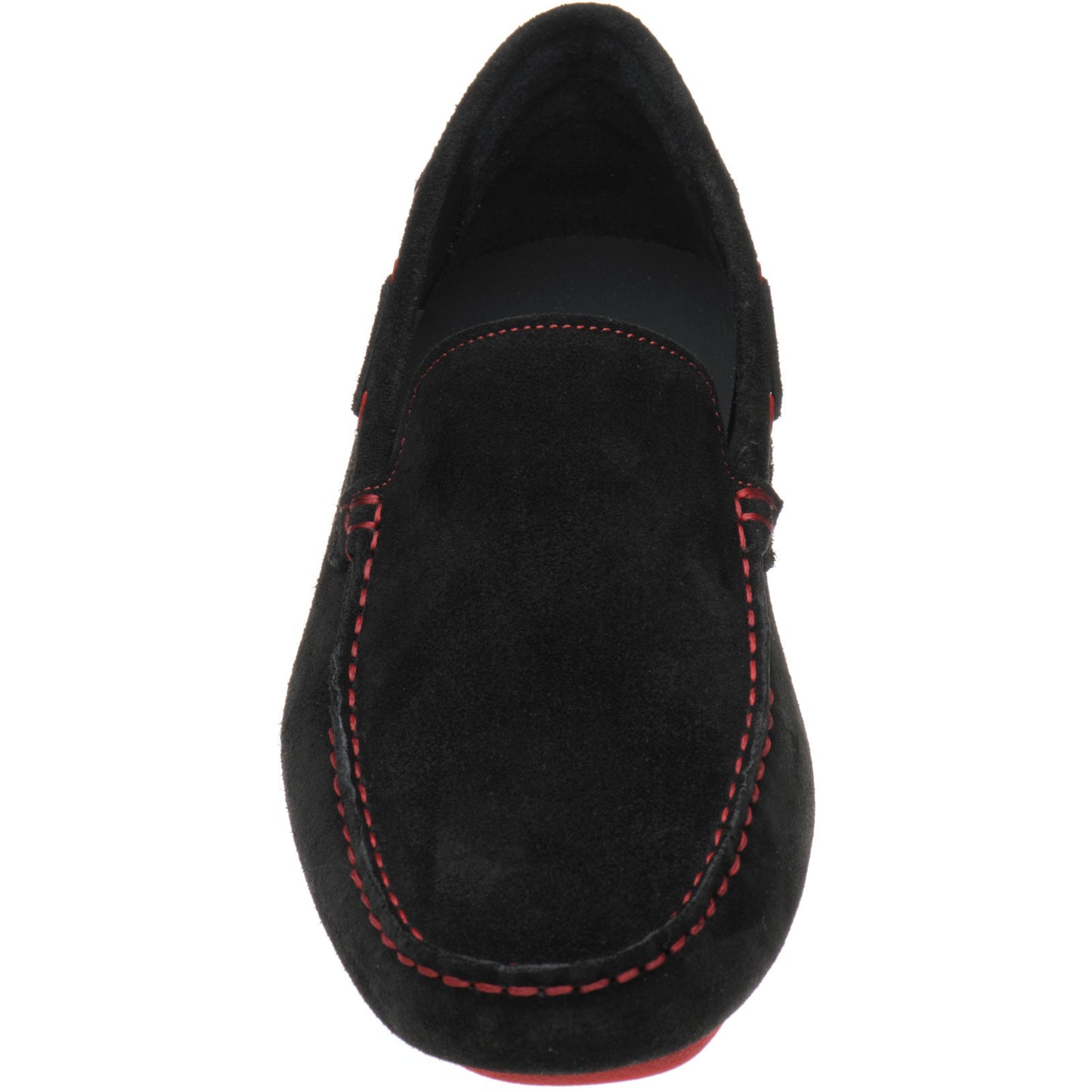 Product image for Herring Maranello II mens rubber-soled driving moccasins in black suede
