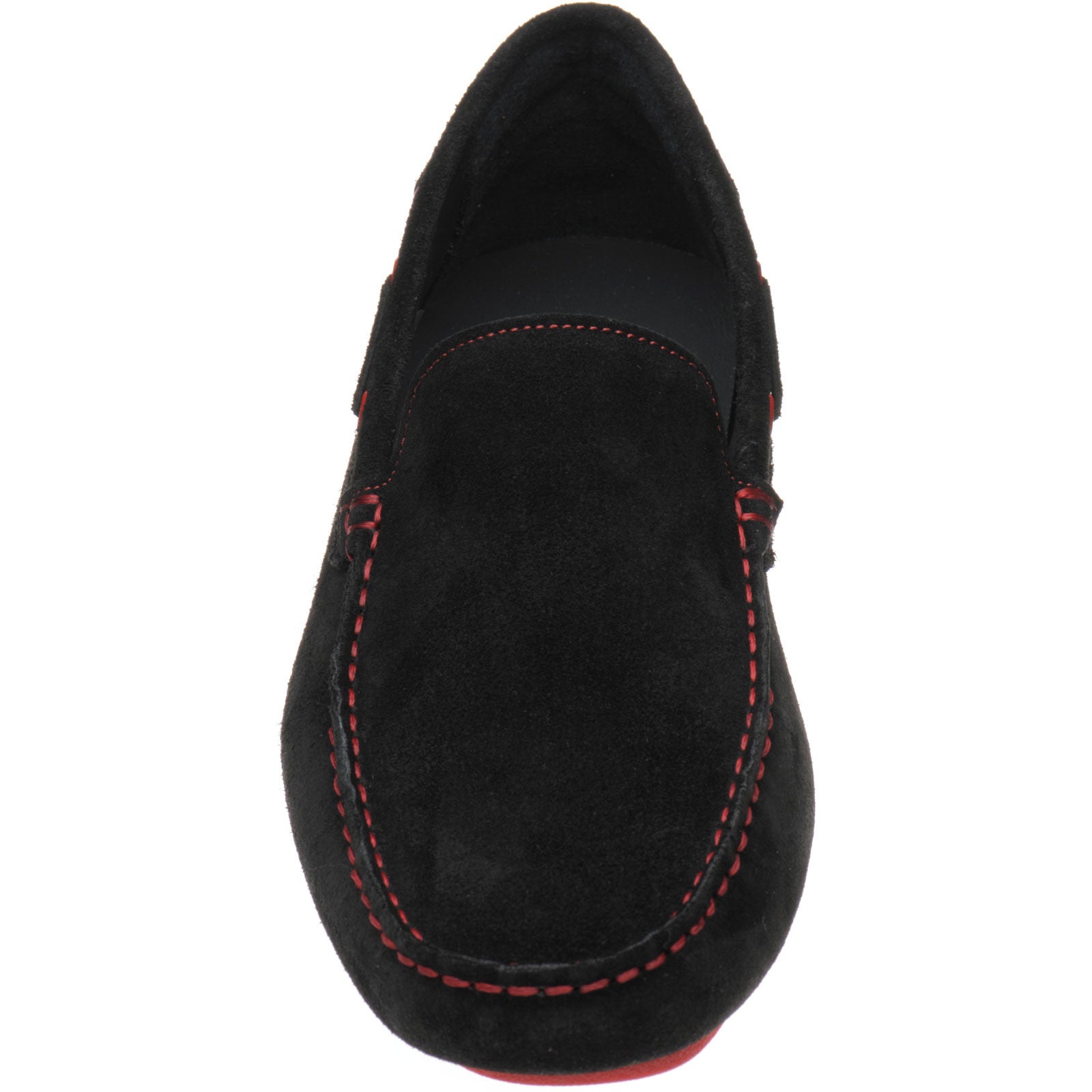 Product image for Herring Maranello II mens rubber-soled driving moccasins in black suede