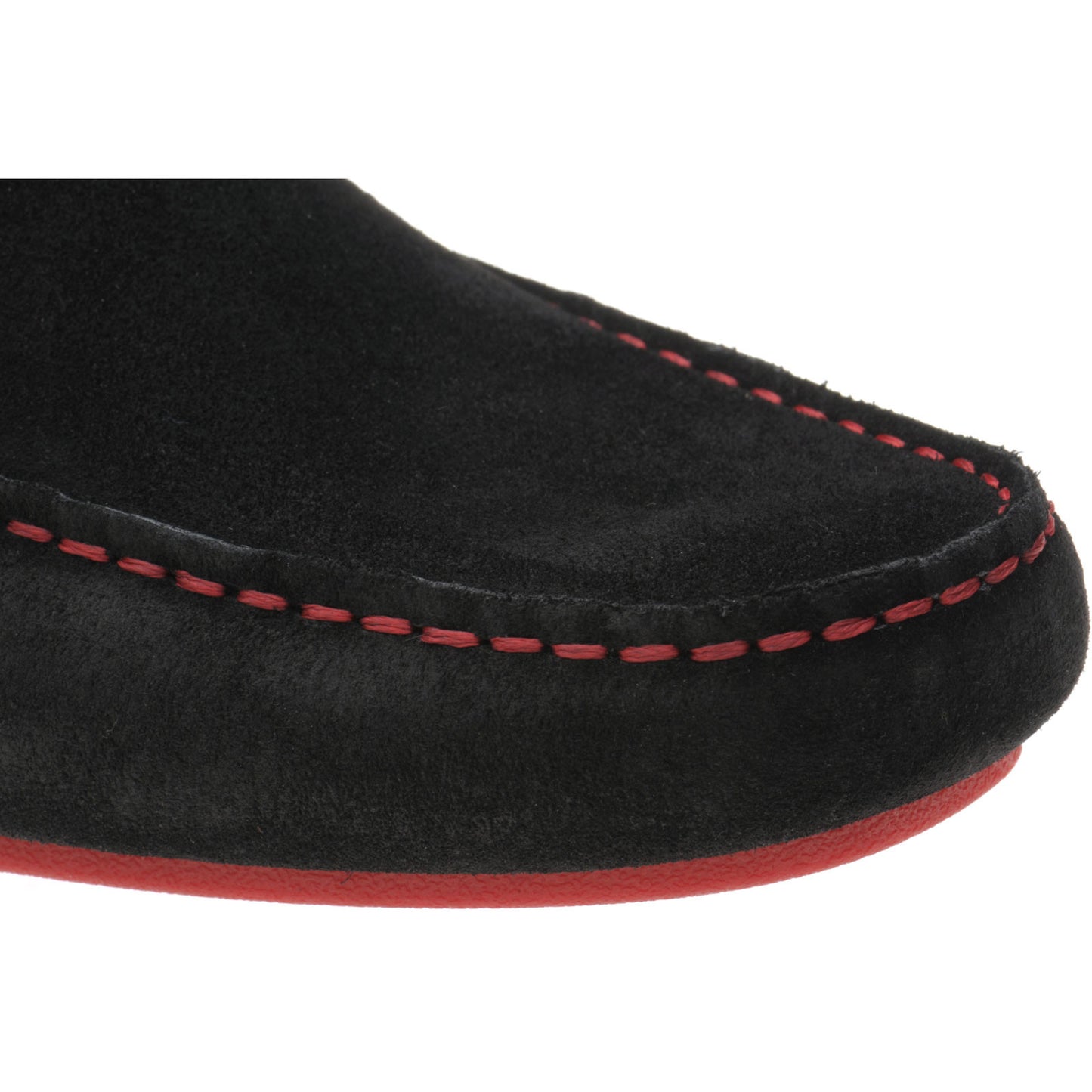 Product image for Herring Maranello II mens rubber-soled driving moccasins in black suede