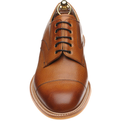 Product image for Herring Marlborough mens rubber-soled Derby shoes in cedar grain