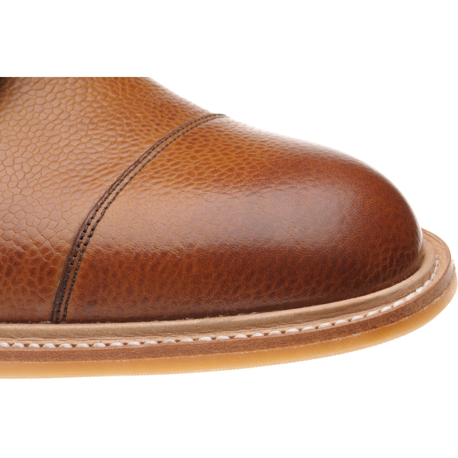 Product image for Herring Marlborough mens rubber-soled Derby shoes in cedar grain