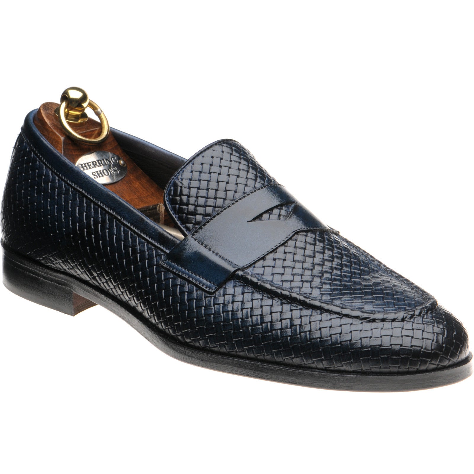 Product image for Herring Marmi mens loafers in navy calf (second)