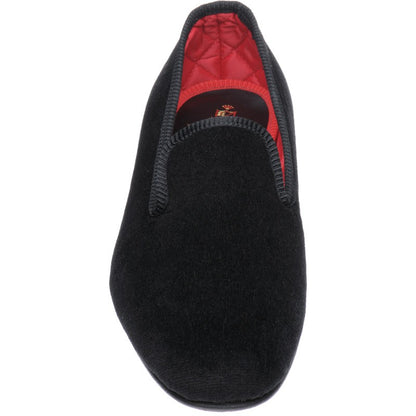 Product image for Herring Marquis mens house shoes in black velvet (second)