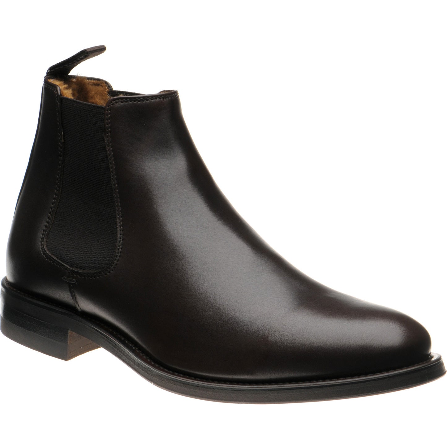 Product image for Herring Matterhorn mens rubber-soled Chelsea boots in dark brown calf (second)