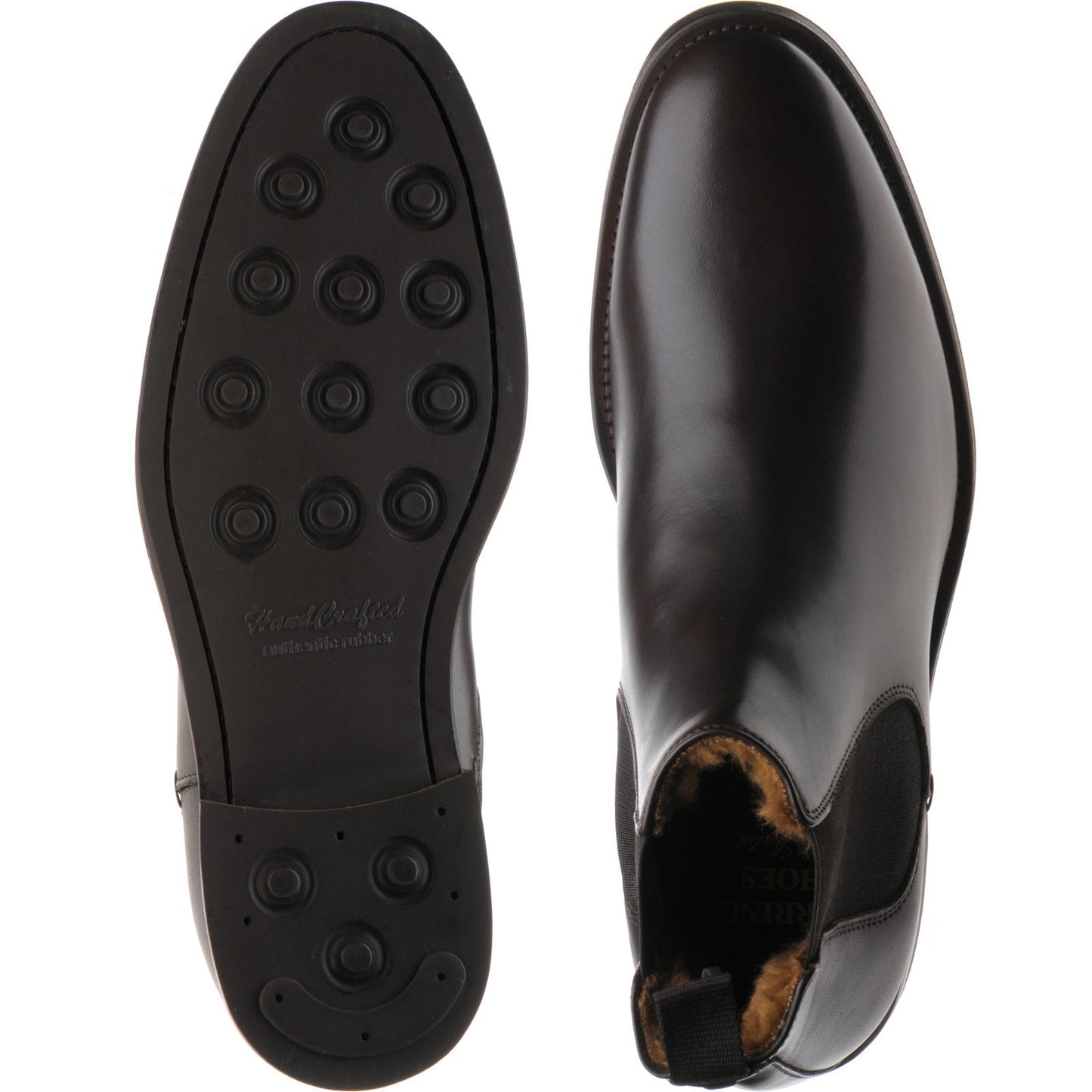 Product image for Herring Matterhorn mens rubber-soled Chelsea boots in dark brown calf (second)