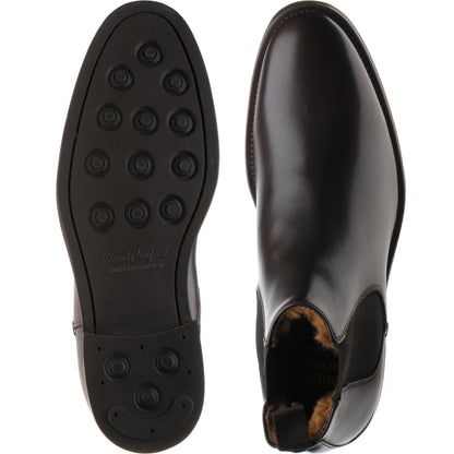 Product image for Herring Matterhorn mens rubber-soled Chelsea boots in dark brown calf (second)