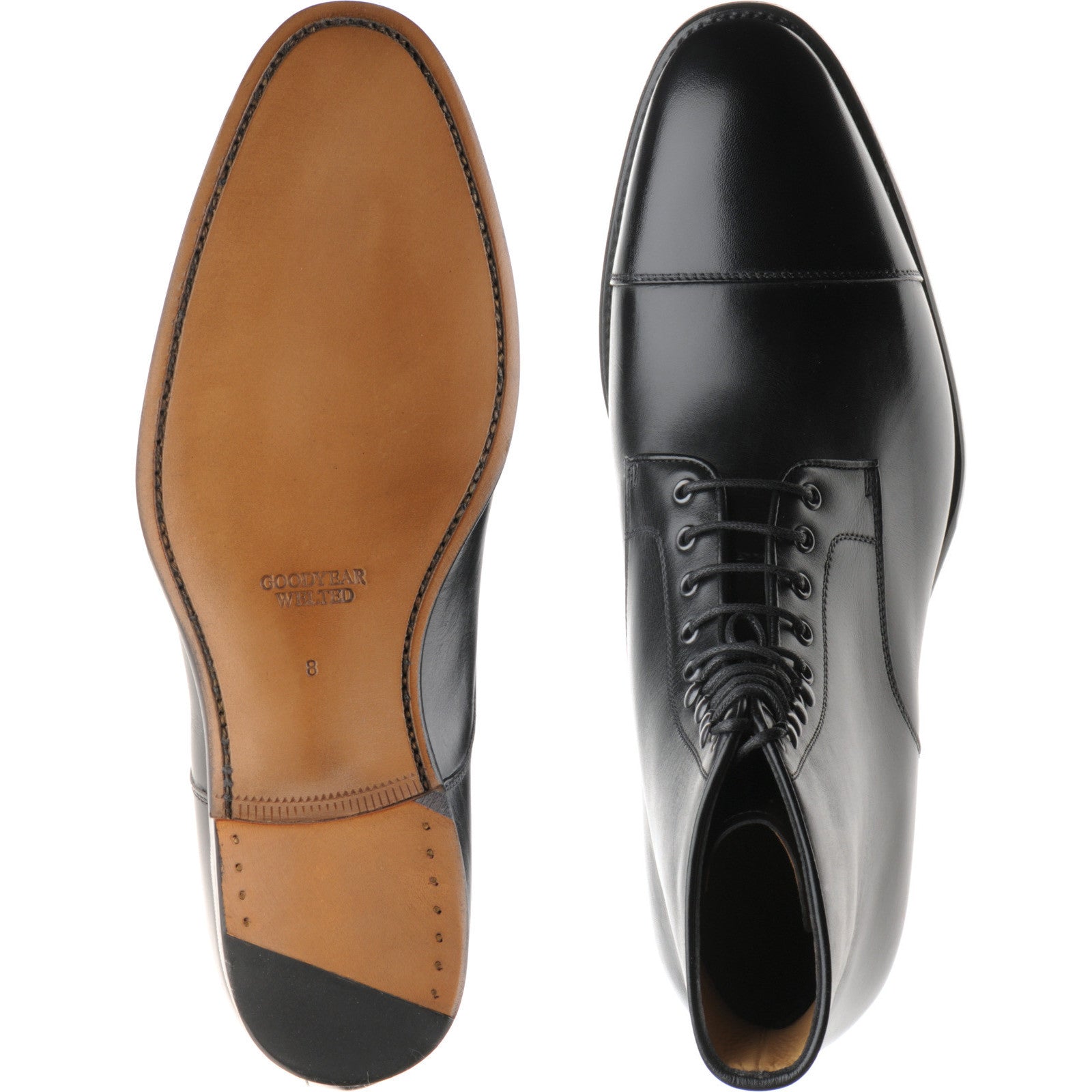 Product image for Herring Mawdsley in black calf