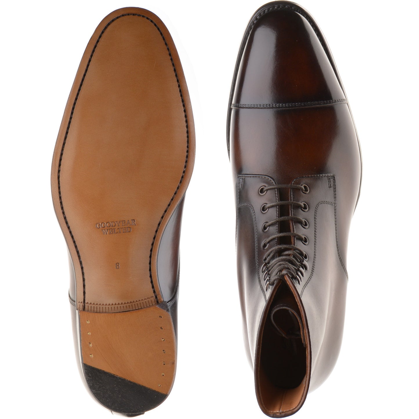 Product image for Herring Mawdsley mens boots in brown calf