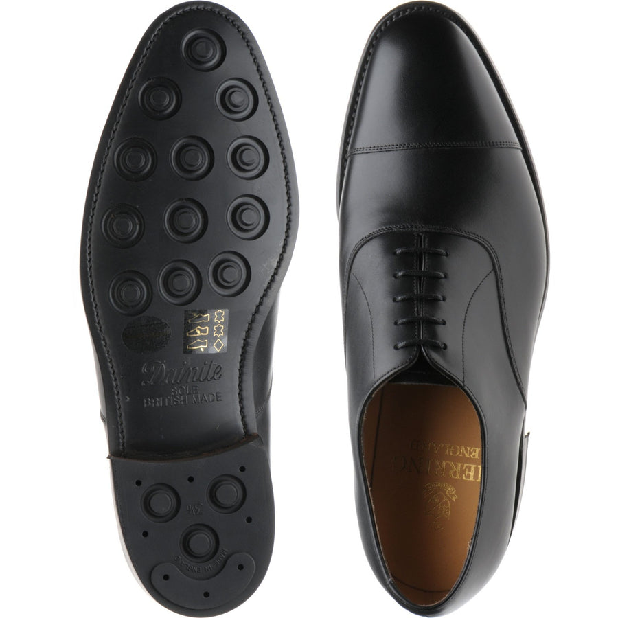 Product image for Herring Mayfair (Rubber) mens rubber-soled Oxfords in black calf