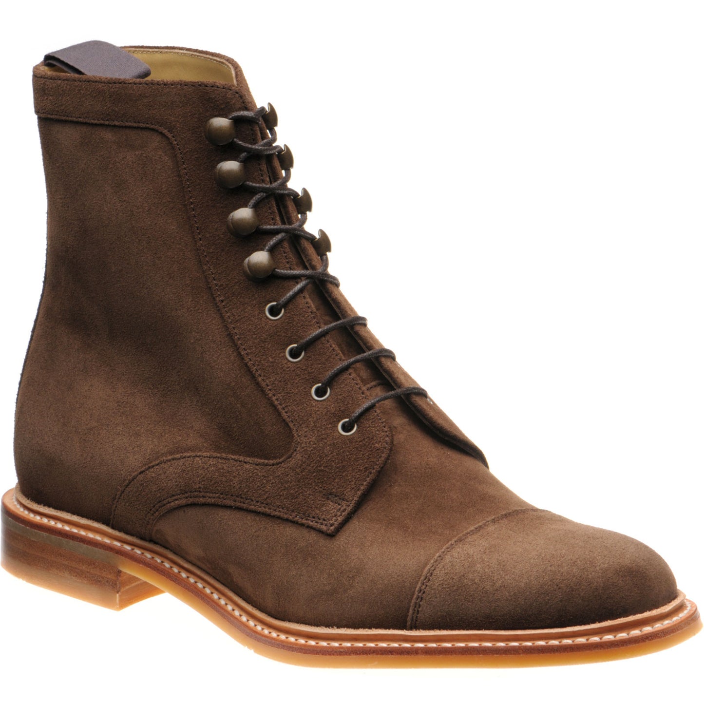 Product image for Herring Melksham mens rubber-soled boots in castagnia suede