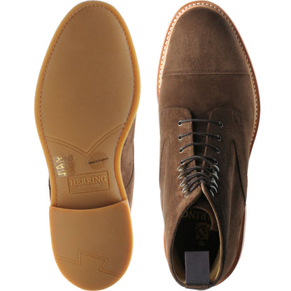 Product image for Herring Melksham mens rubber-soled boots in castagnia suede