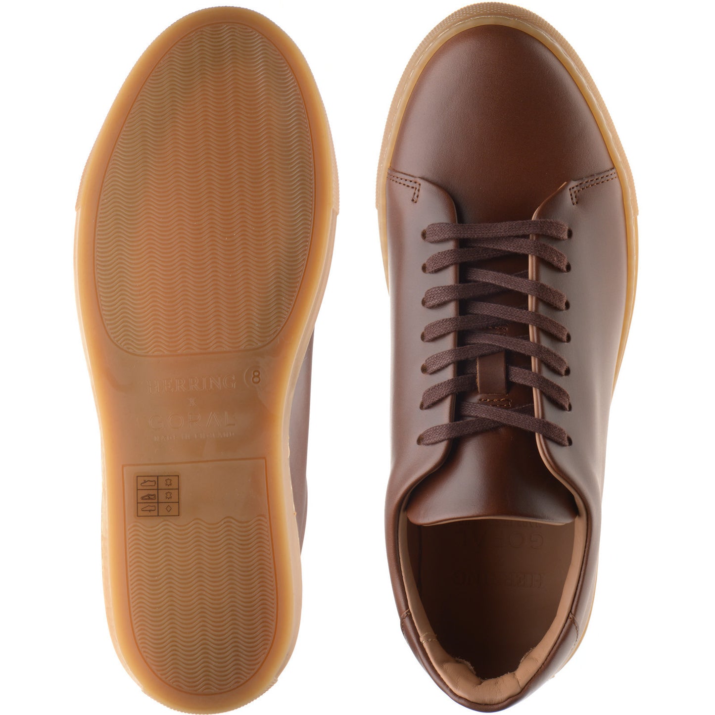 Product image for Herring Mellor II mens rubber-soled in mid brown (second)