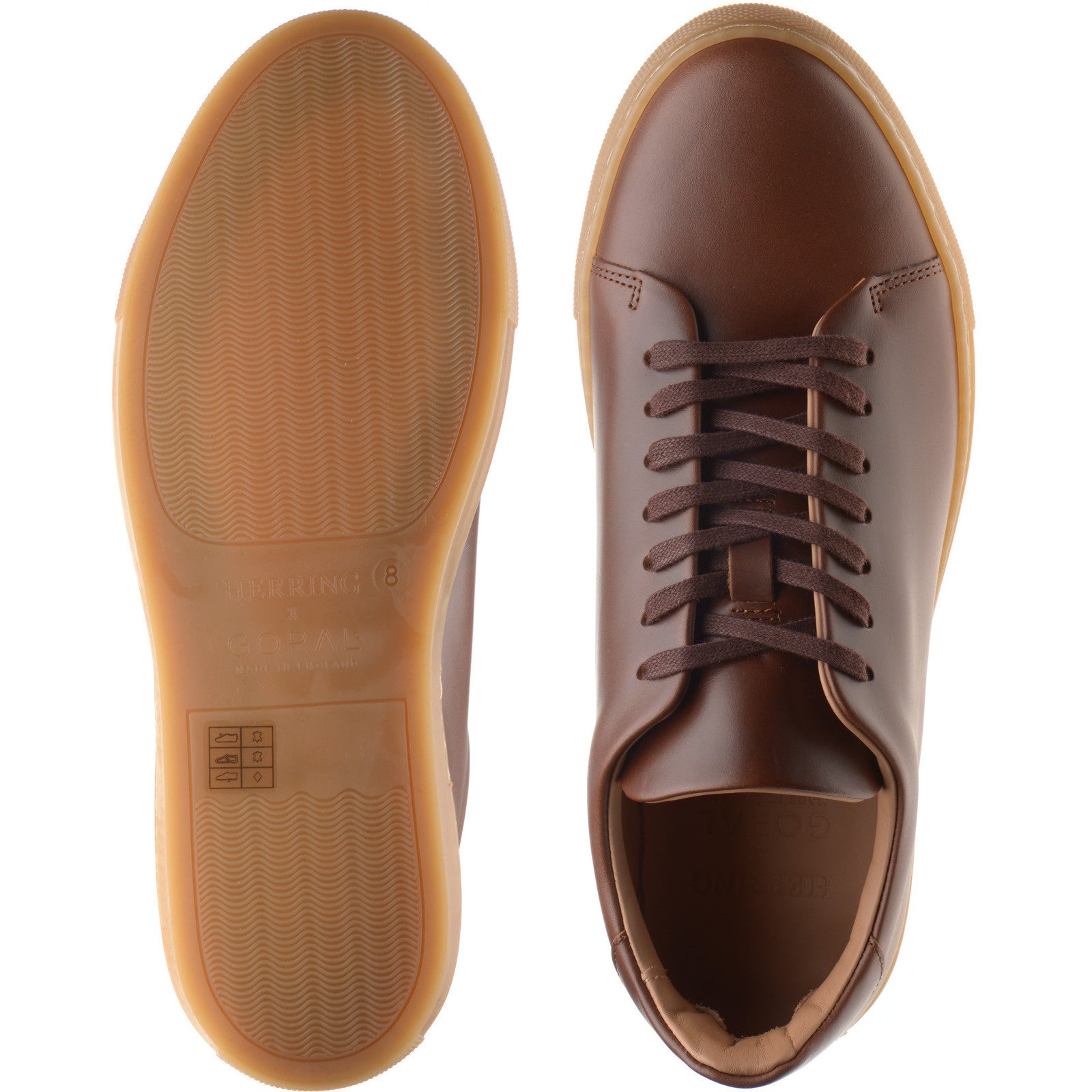 Product image for Herring Mellor II mens rubber-soled in mid brown (second)
