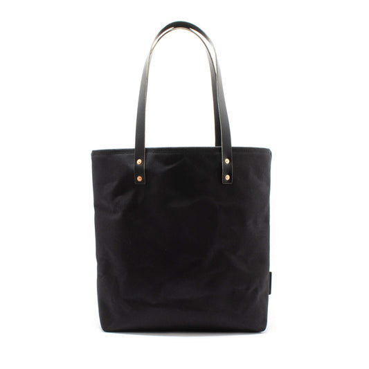 Product image for Herring Mill Bay Tote Bag in black waxed canvas