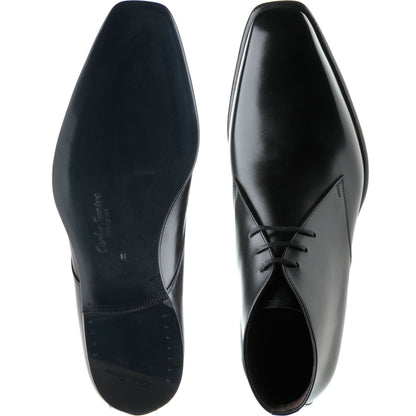 Product image for Herring Milner mens Chukka boots in black calf