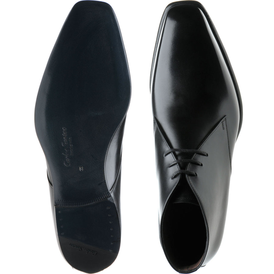 Product image for Herring Milner mens Chukka boots in black calf