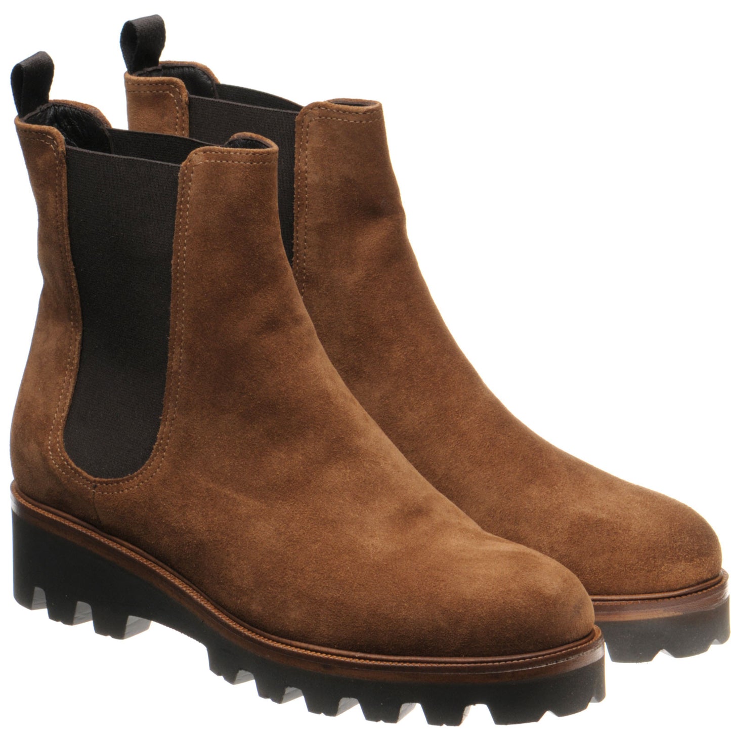 Product image for Herring Molveno ladies rubber-soled Chelsea boots in brown suede