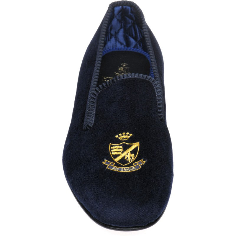 Product image for Herring Monarch mens house shoes in navy velvet