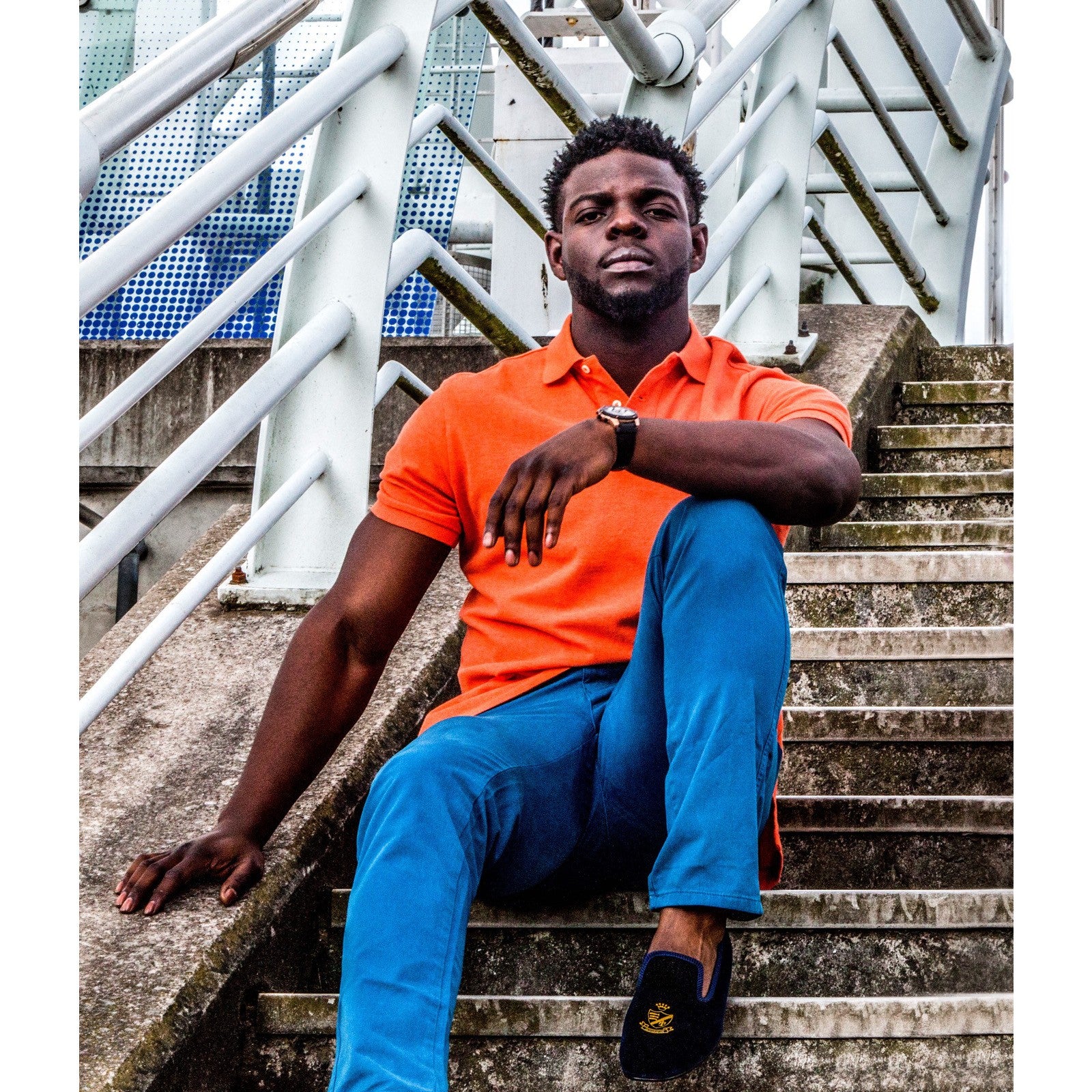 Product image for Herring Monarch mens house shoes in navy velvet