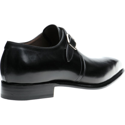 Product image for Herring Monkwell mens monk shoes in black calf (second)
