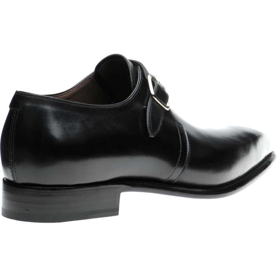 Product image for Herring Monkwell mens monk shoes in black calf (second)