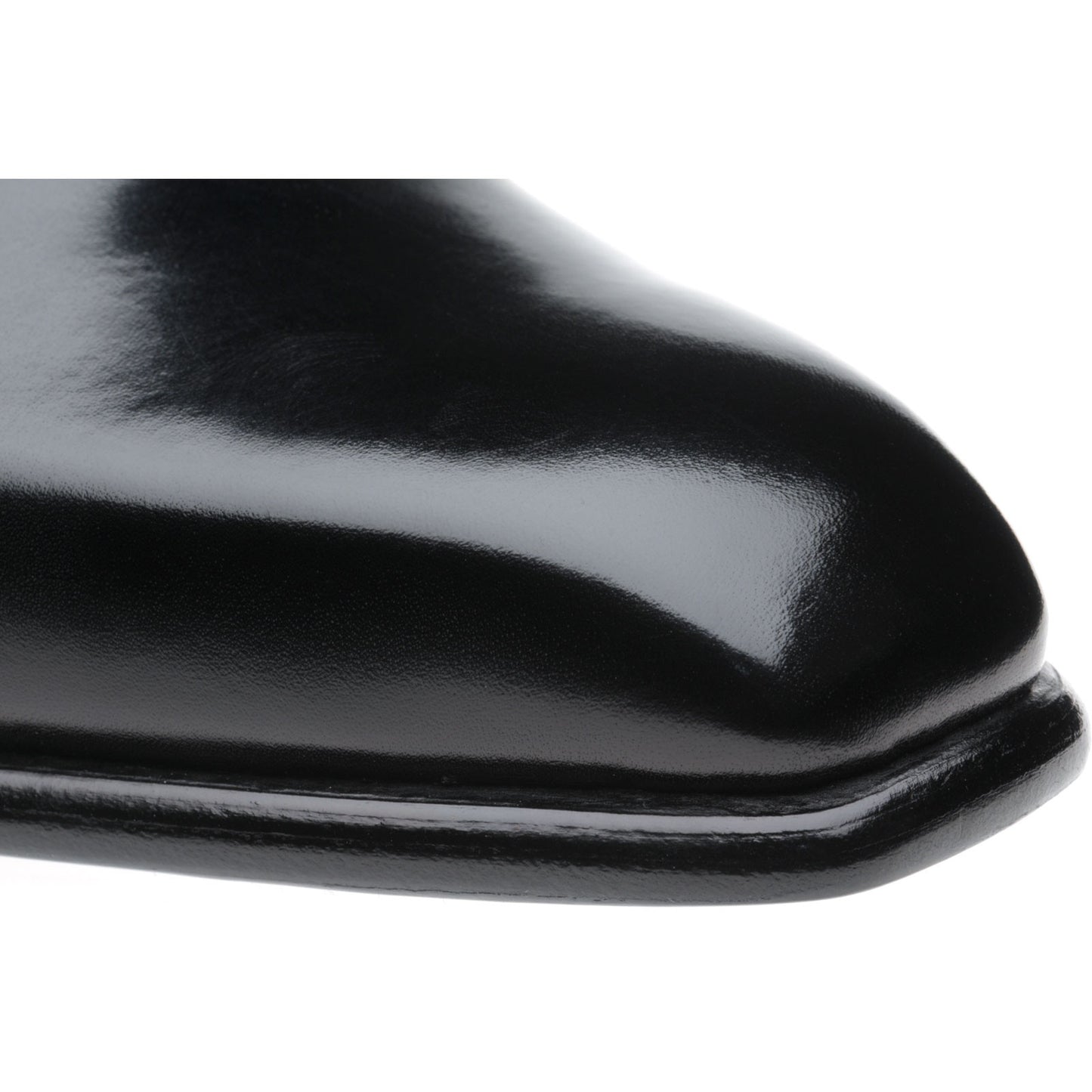 Product image for Herring Monkwell mens monk shoes in black calf (second)
