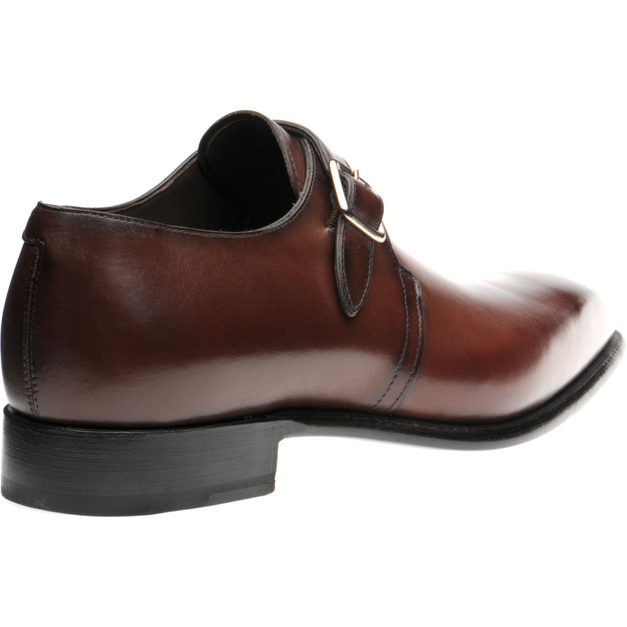 Product image for Herring Monkwell mens monk shoes in dark brown calf (second)