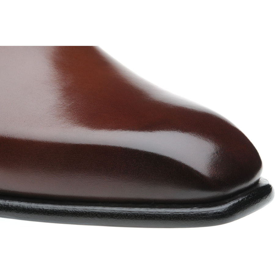 Product image for Herring Monkwell mens monk shoes in dark brown calf (second)