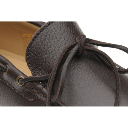 Product image for Herring Monza mens rubber-soled driving moccasins in brown grain
