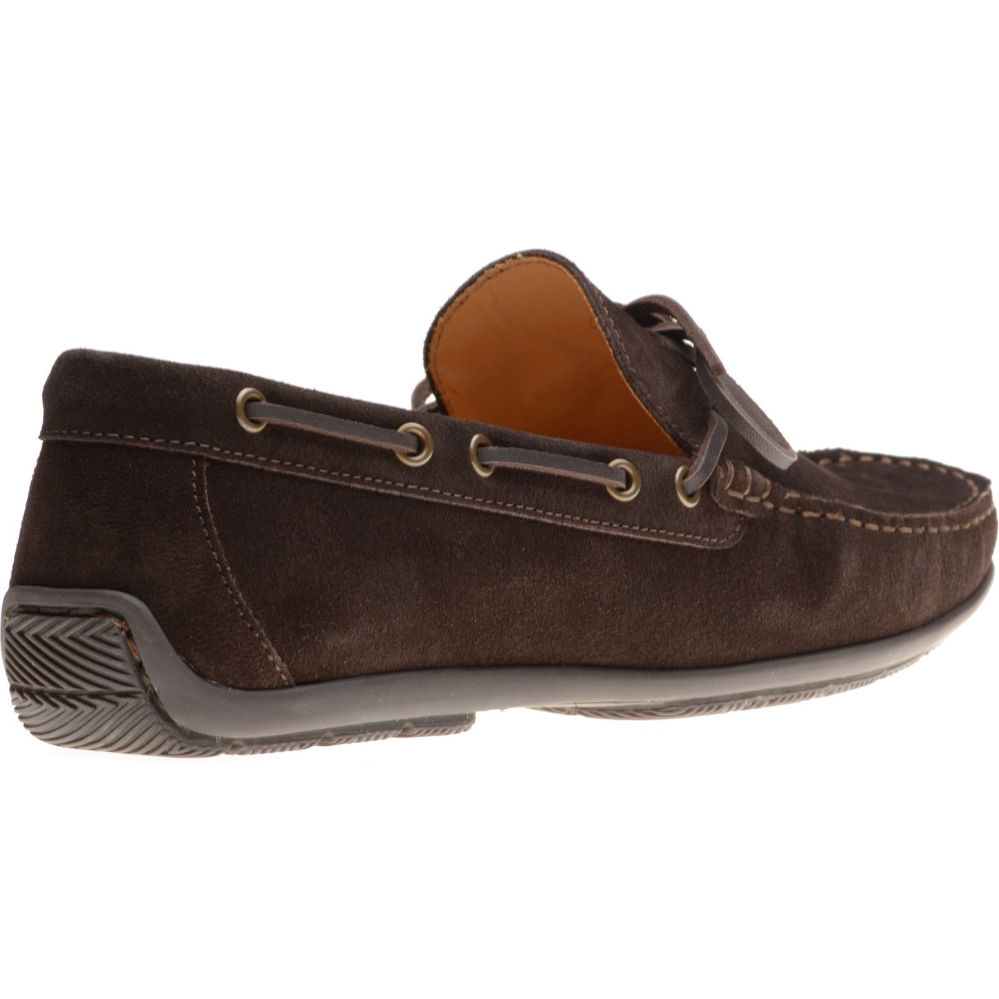 Product image for Herring Monza mens rubber-soled driving moccasins in brown suede