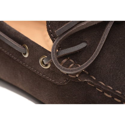 Product image for Herring Monza mens rubber-soled driving moccasins in brown suede
