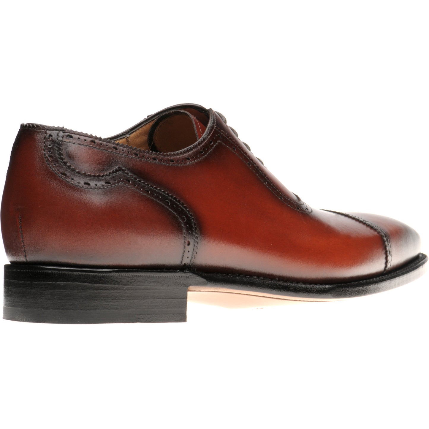 Product image for Herring Morecombe mens semi-brogues in conker calf