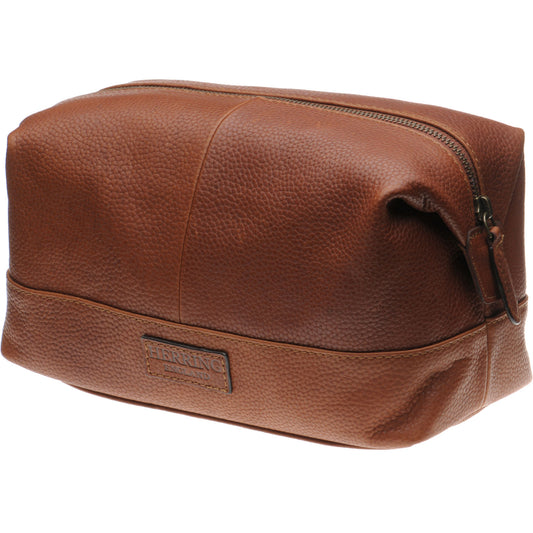 Product image for Herring Mornington Washbag in chestnut calf