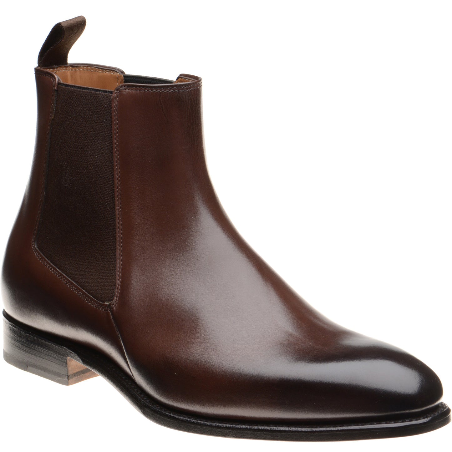 Product image for Herring Mountbatten mens Chelsea boots in dark brown calf