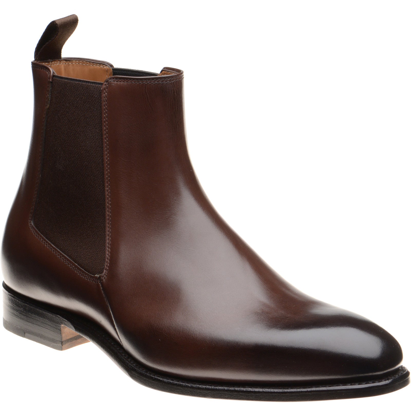 Product image for Herring Mountbatten mens Chelsea boots in dark brown calf