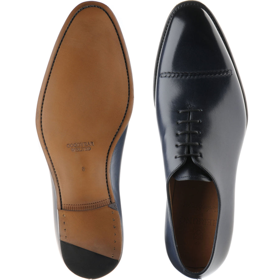 Product image for Herring Mowbray mens Oxfords in navy calf (second)