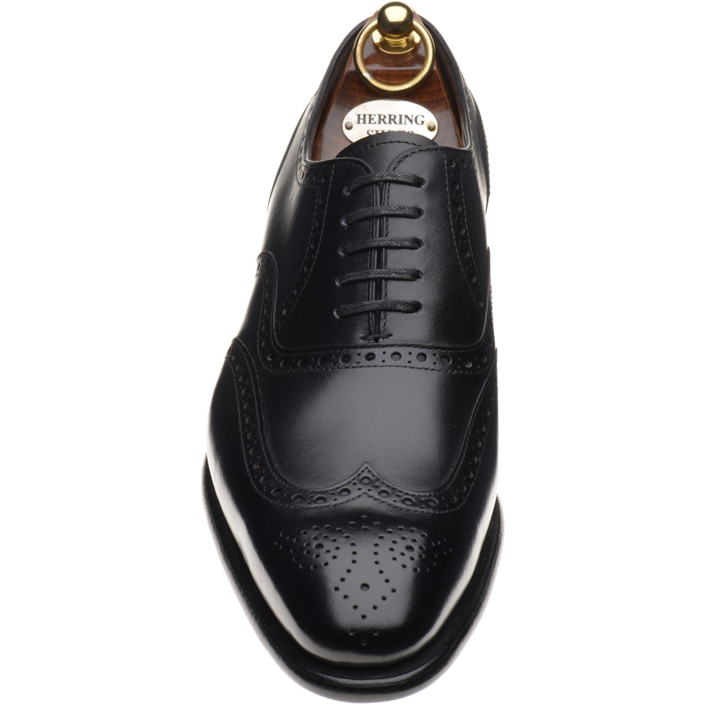 Product image for Herring Munster II mens brogues in black calf