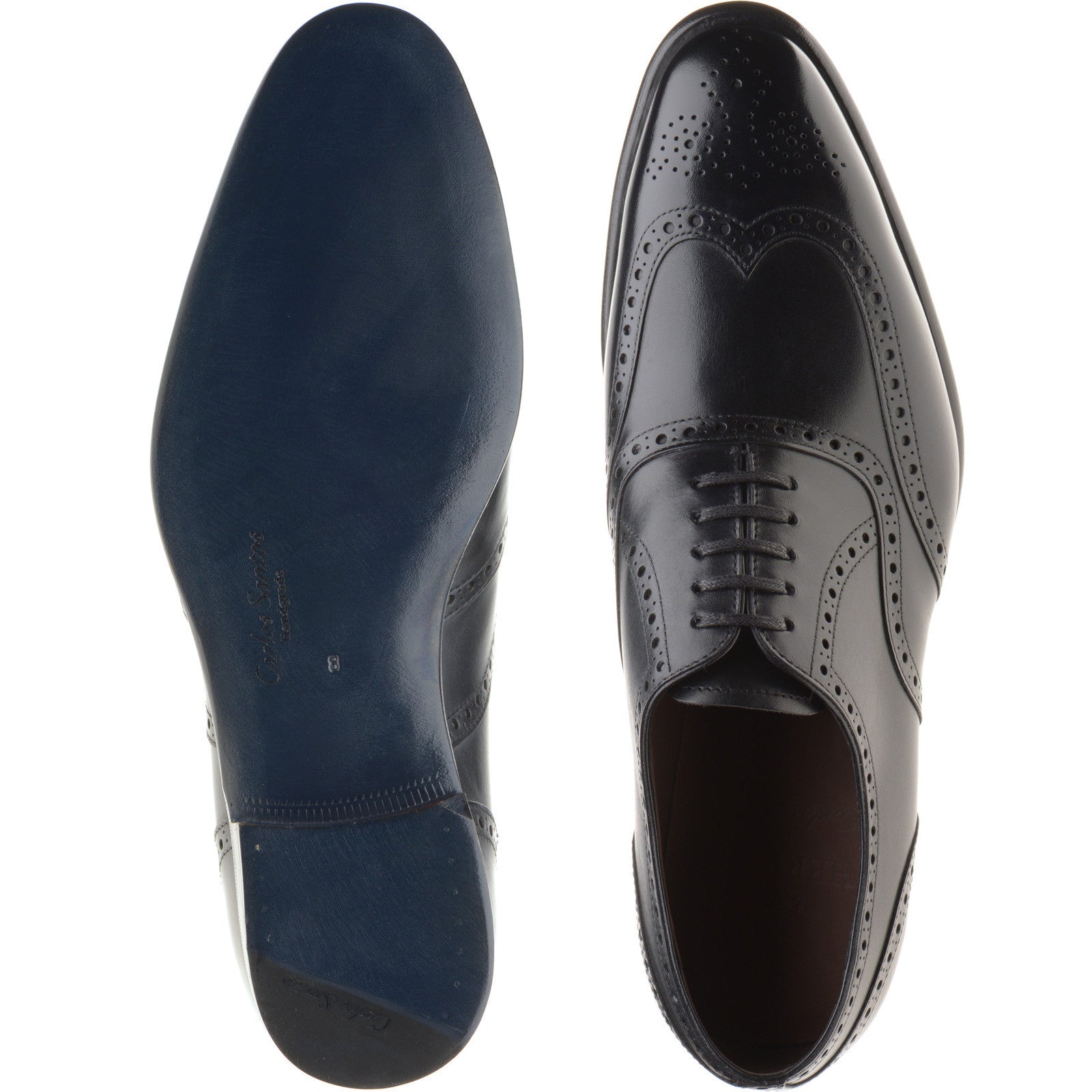 Product image for Herring Munster II mens brogues in black calf
