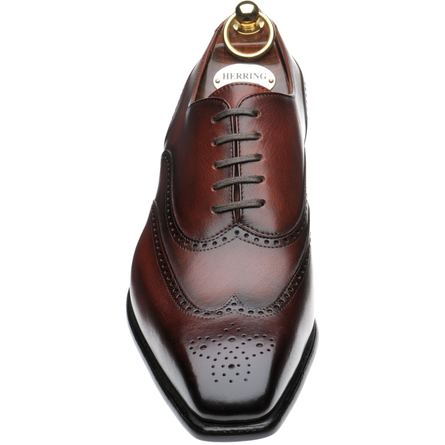 Product image for Herring Munster mens brogues in rosewood calf (second)