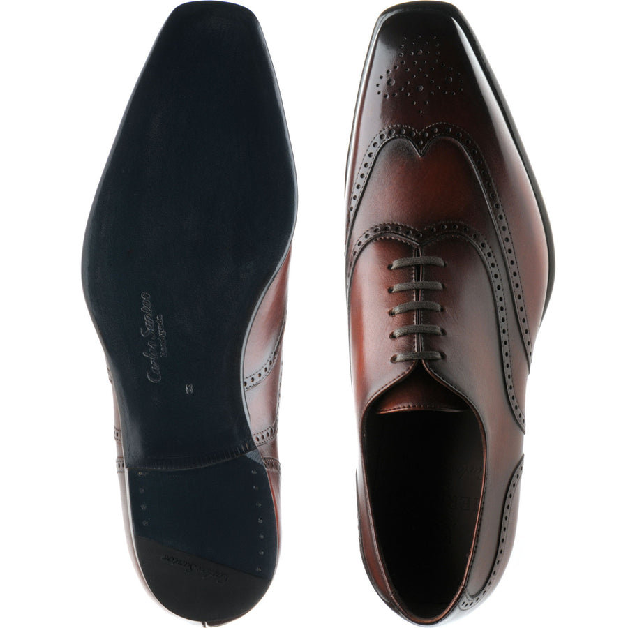 Product image for Herring Munster mens brogues in rosewood calf (second)