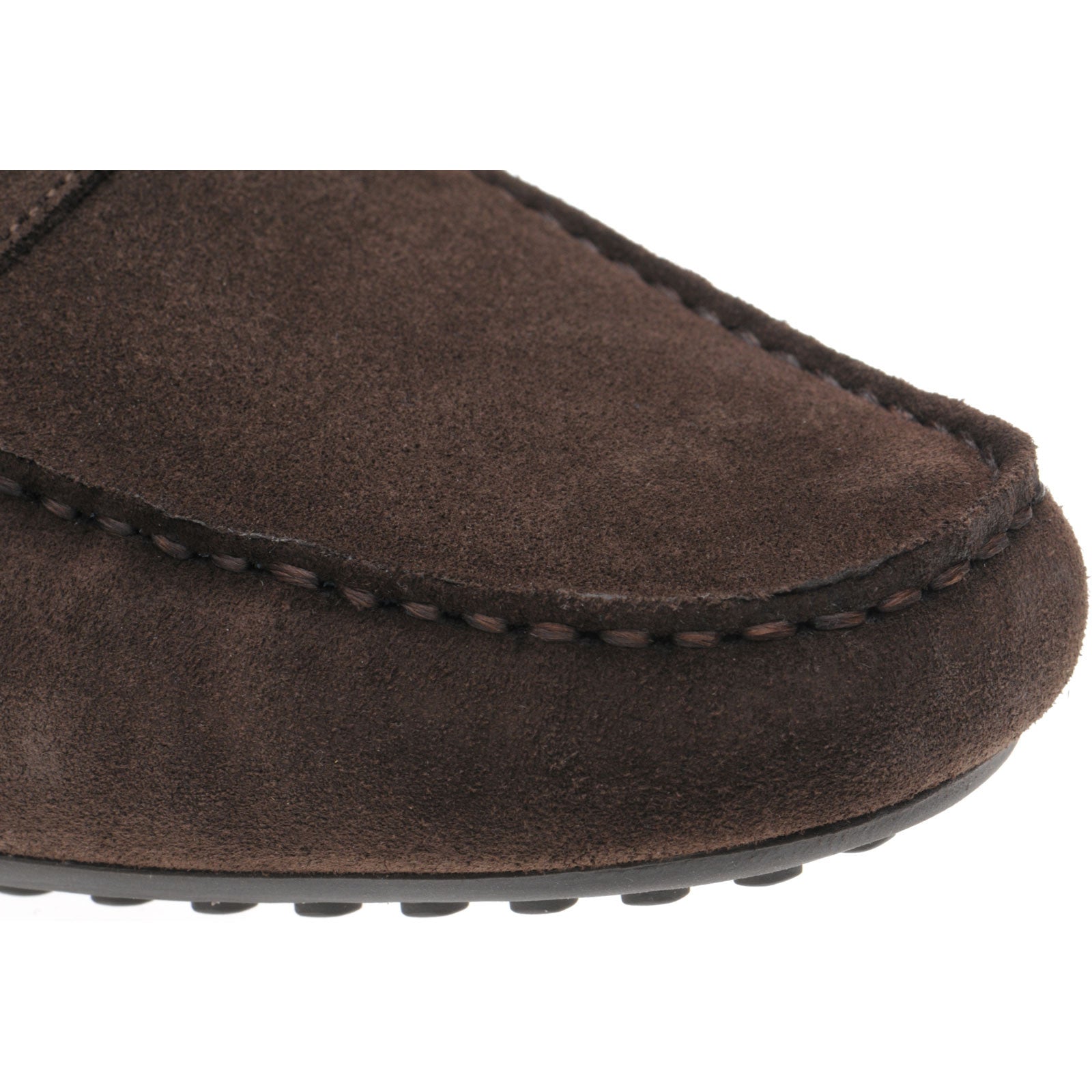 Product image for Herring Murlo II mens rubber-soled driving moccasins in chocolate suede