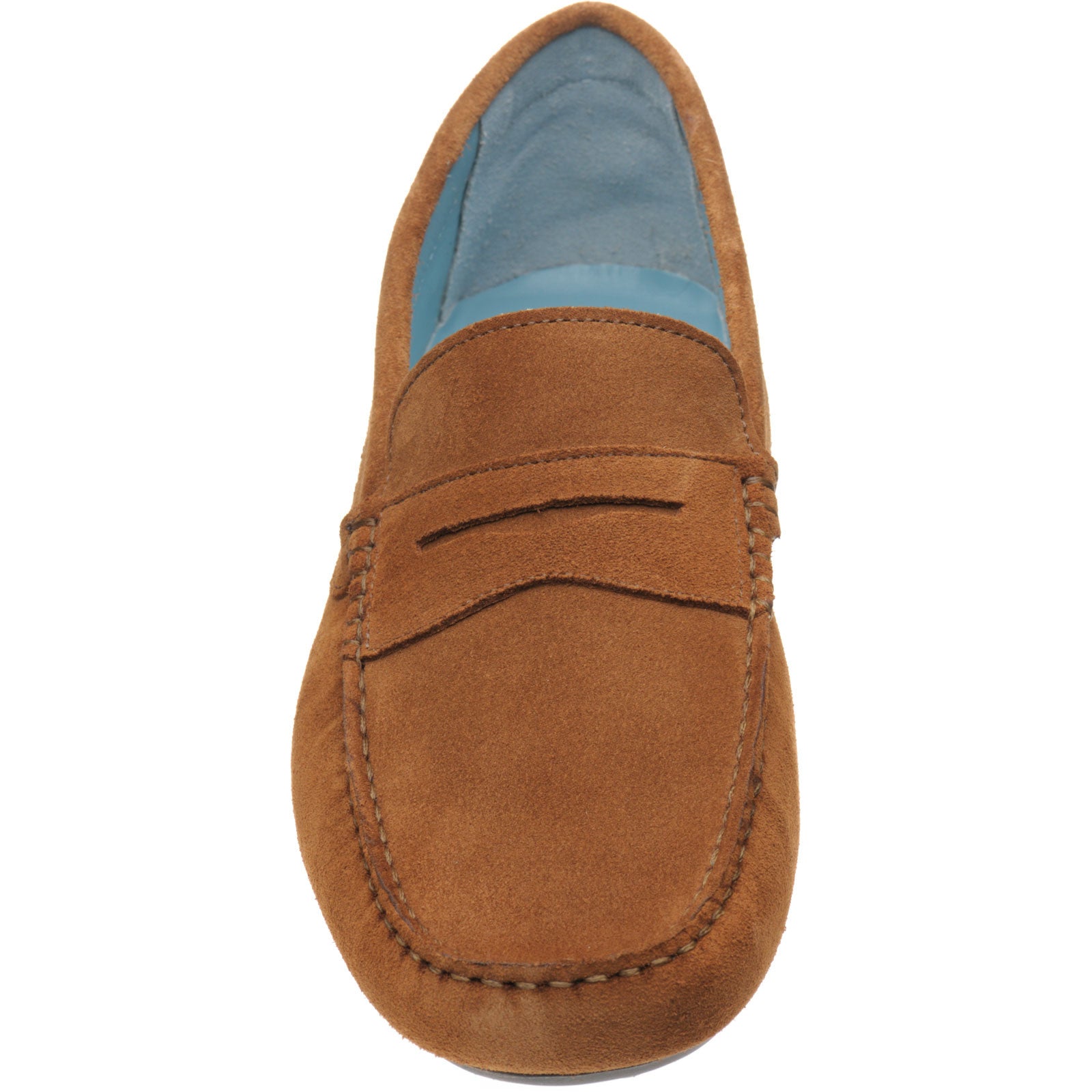 Product image for Herring Murlo II mens rubber-soled driving moccasins in cognac suede